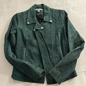ZARA leather jacket in green size small